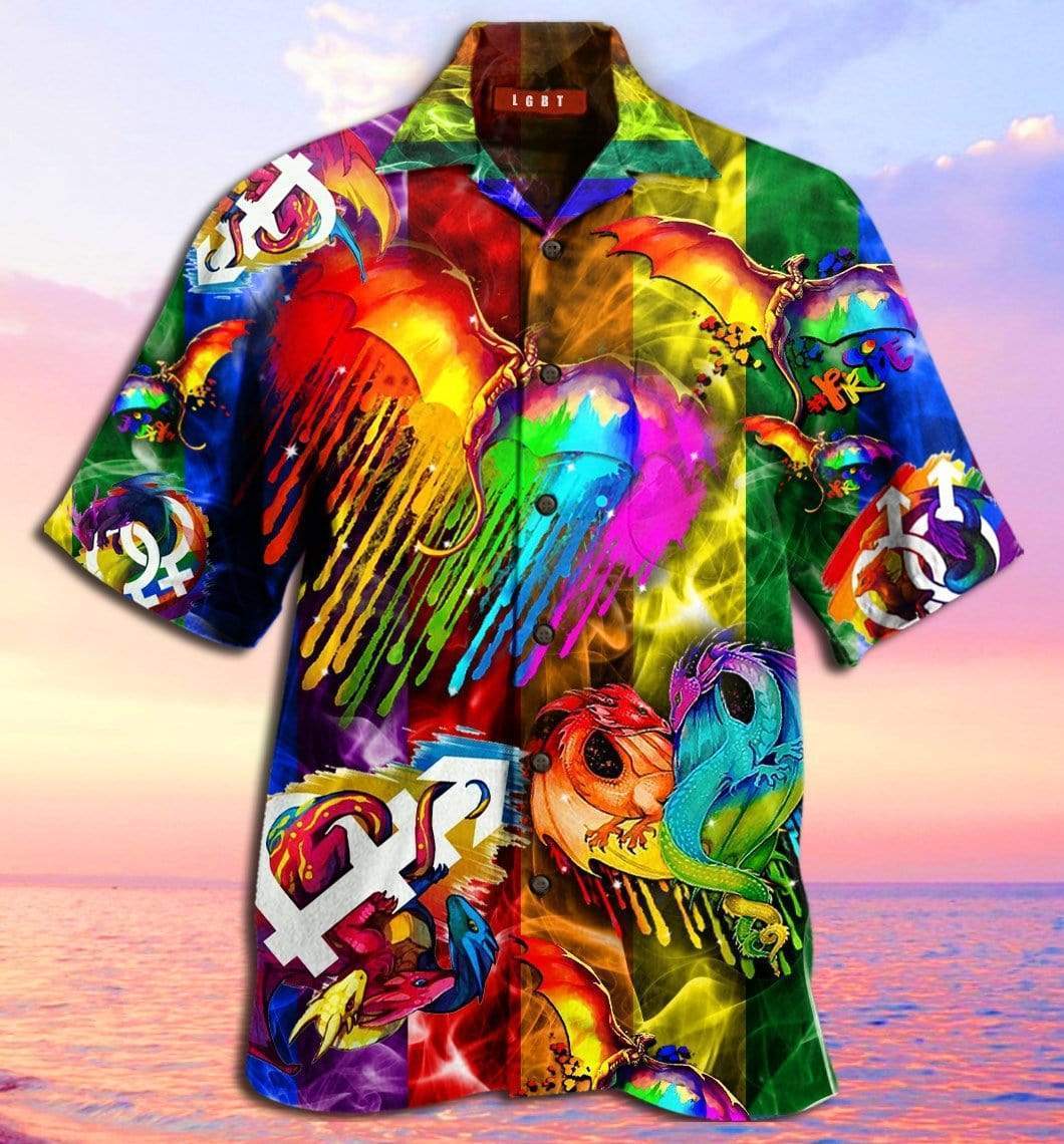 Amazing Colorful Lgbt Pride Hawaiian Shirt Pre13785 Amazing Colorful Lgbt Pride Hawaiian Shirt Pre13785