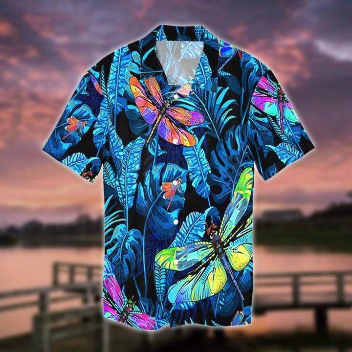 Amazing Dragonfly Blue Hawaiian Shirt Pre10661