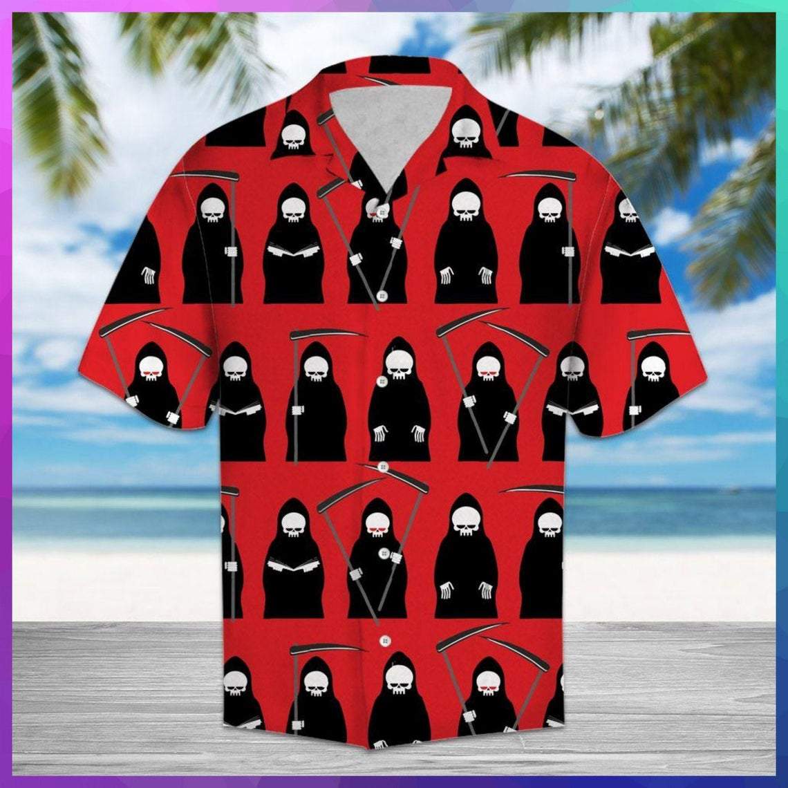 Amazing Grim Reaper Hawaiian Shirt Pre10932 Amazing Grim Reaper Hawaiian Shirt Pre10932