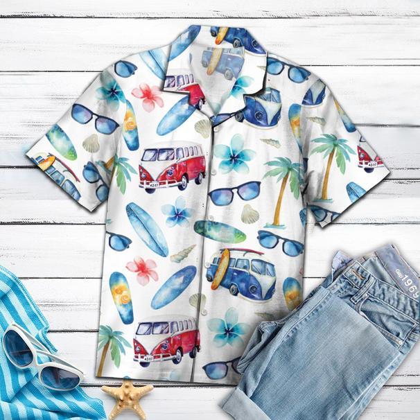 Amazing Hippie Bus Hawaiian Shirt Pre11001 Amazing Hippie Bus Hawaiian Shirt Pre11001