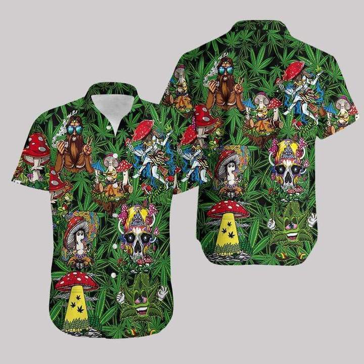 Amazing Hippie Weed Green Hawaiian Shirt Pre11884 Amazing Hippie Weed Green Hawaiian Shirt Pre11884