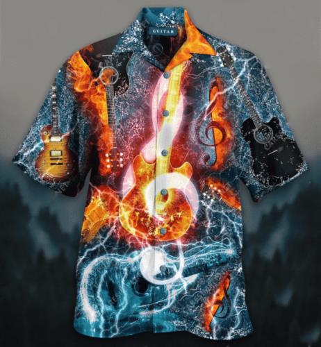 Amazing Music Note Guitar Hawaiian Shirt Pre13688
