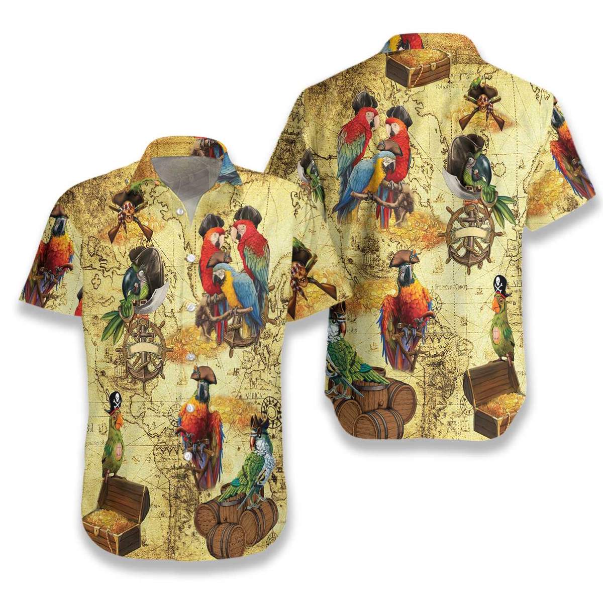 Amazing Pirate Parrots Hawaiian Shirt Pre13721 1 » Cool Gifts for You - Mfamilygift Amazing Pirate Parrots Hawaiian Shirt Pre13721 1