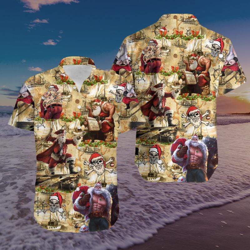 Amazing Pirate Santa Claus Unisex Hawaiian Shirt Pre13714 Amazing Pirate Santa Claus Unisex Hawaiian Shirt Pre13714