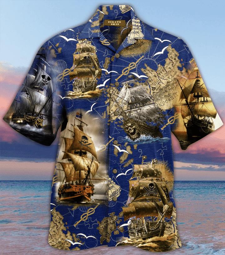 Amazing Pirate Ship Hawaiian Shirt Pre13632