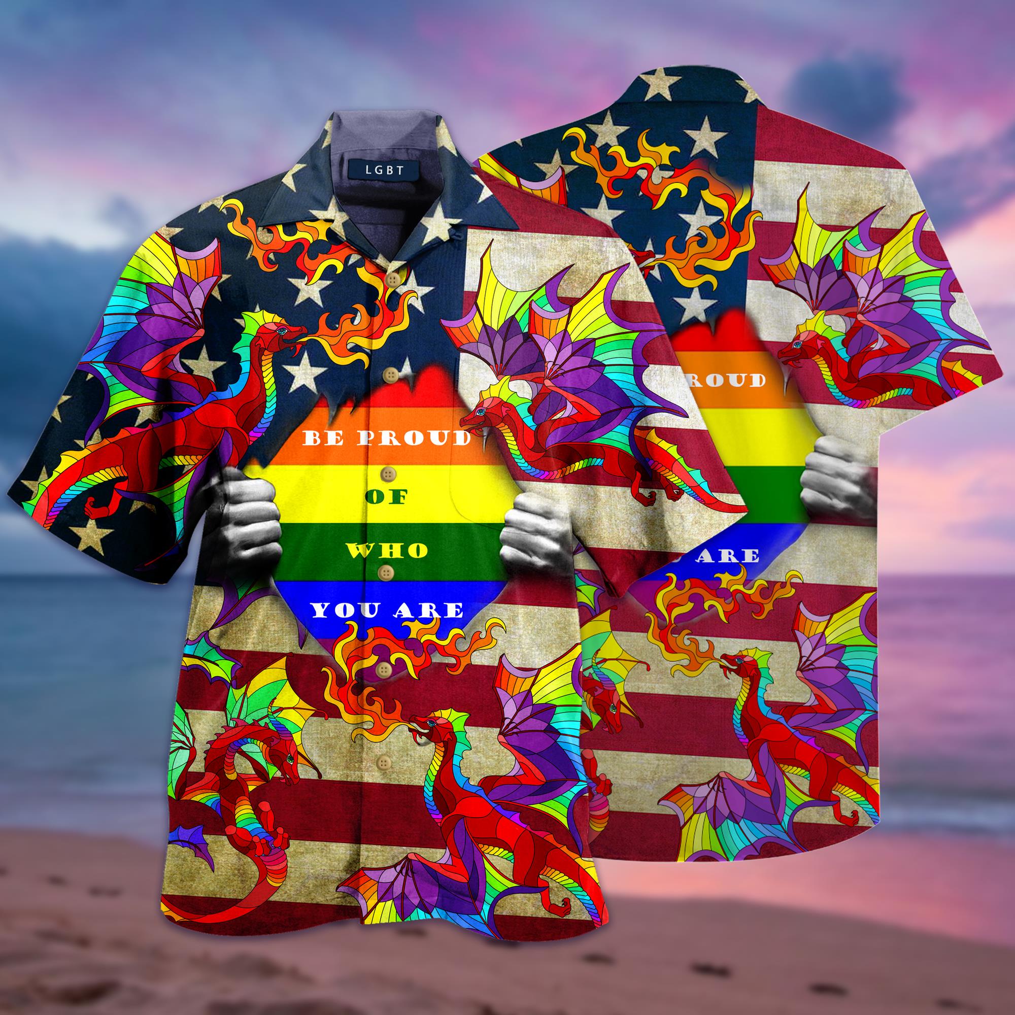Amazing Rainbow Dragon Hawaiian Shirt Pre11942 Amazing Rainbow Dragon Hawaiian Shirt Pre11942