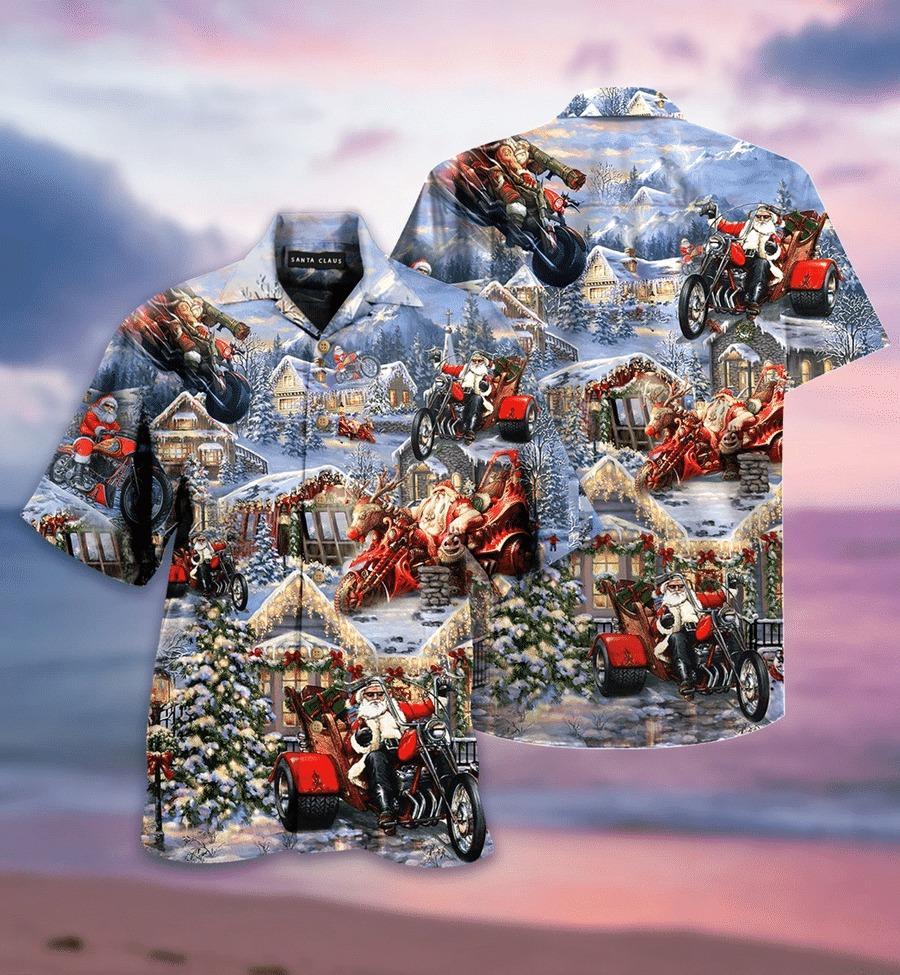 Amazing Santa Biker Hawaiian Shirt Pre11951 Amazing Santa Biker Hawaiian Shirt Pre11951