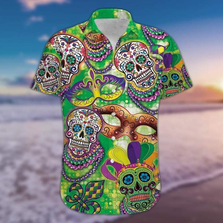 Amazing Sugar Skull Happy Mardi Gras 2021 Hawaiian Shirt Pre13681 Amazing Sugar Skull Happy Mardi Gras 2021 Hawaiian Shirt Pre13681