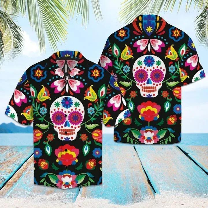Amazing Sugar Skull Hawaiian Shirt Pre13663 1 » Cool Gifts for You - Mfamilygift Amazing Sugar Skull Hawaiian Shirt Pre13663 1