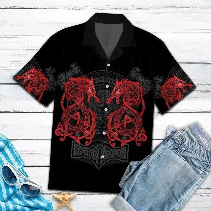 Amazing Viking Dragon Hawaiian Shirt Pre13668 Amazing Viking Dragon Hawaiian Shirt Pre13668