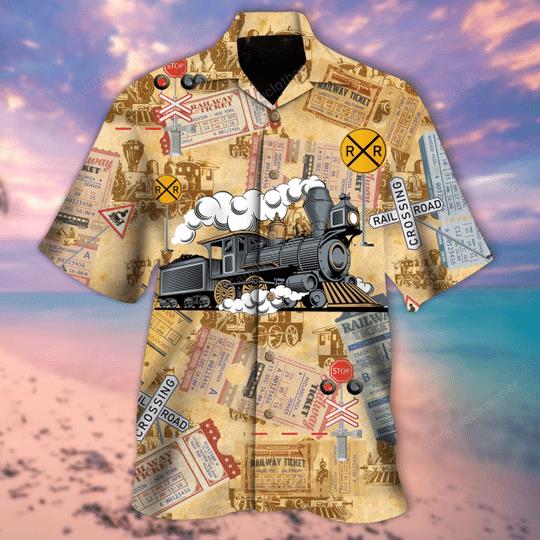 Amazing Western Railway Locomotive Hawaiian Shirt Pre11535 Amazing Western Railway Locomotive Hawaiian Shirt Pre11535