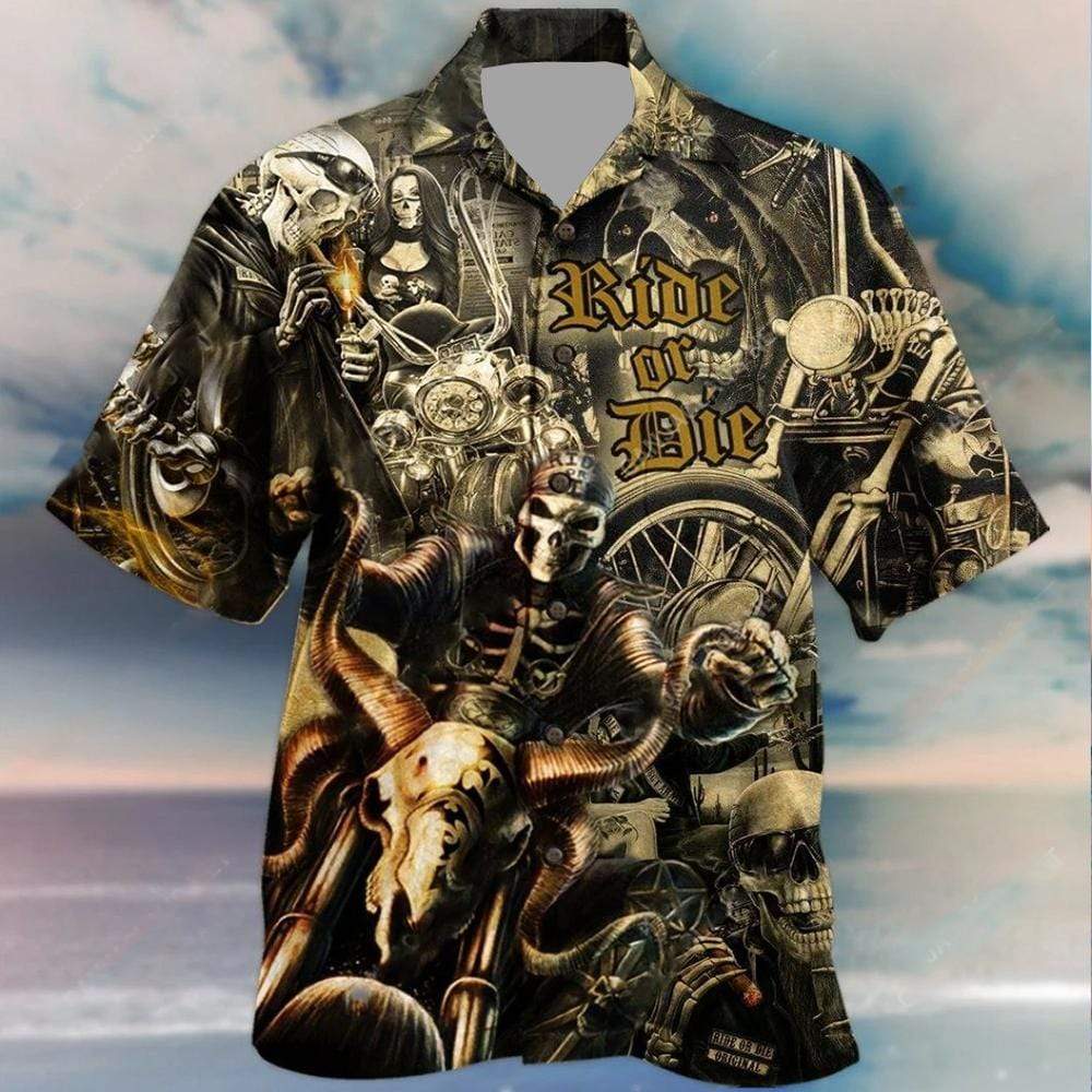 American Motorcycles Gothic Hawaiian Shirt Pre13717 American Motorcycles Gothic Hawaiian Shirt Pre13717