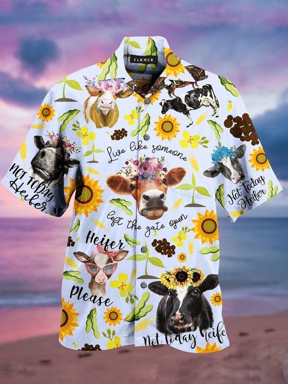 Animal Cotton-Blend Collar Shirts Tops Hawaiian Shirt Pre11585 Animal Cotton-Blend Collar Shirts Tops Hawaiian Shirt Pre11585