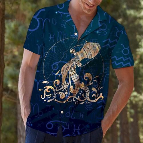 Aquarius Zodiac Hawaiian Shirt Pre10294 Aquarius Zodiac Hawaiian Shirt Pre10294