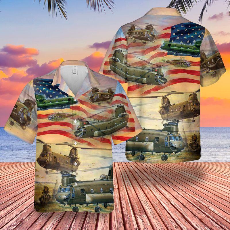 Army Boeing Ch-47 Chinook Hawaiian Shirt Pre11489 Army Boeing Ch-47 Chinook Hawaiian Shirt Pre11489
