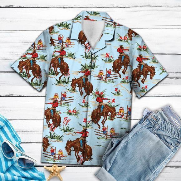 Awesome Cowboy Hawaiian Shirt Pre10200 1 » Cool Gifts for You - Mfamilygift Awesome Cowboy Hawaiian Shirt Pre10200 1