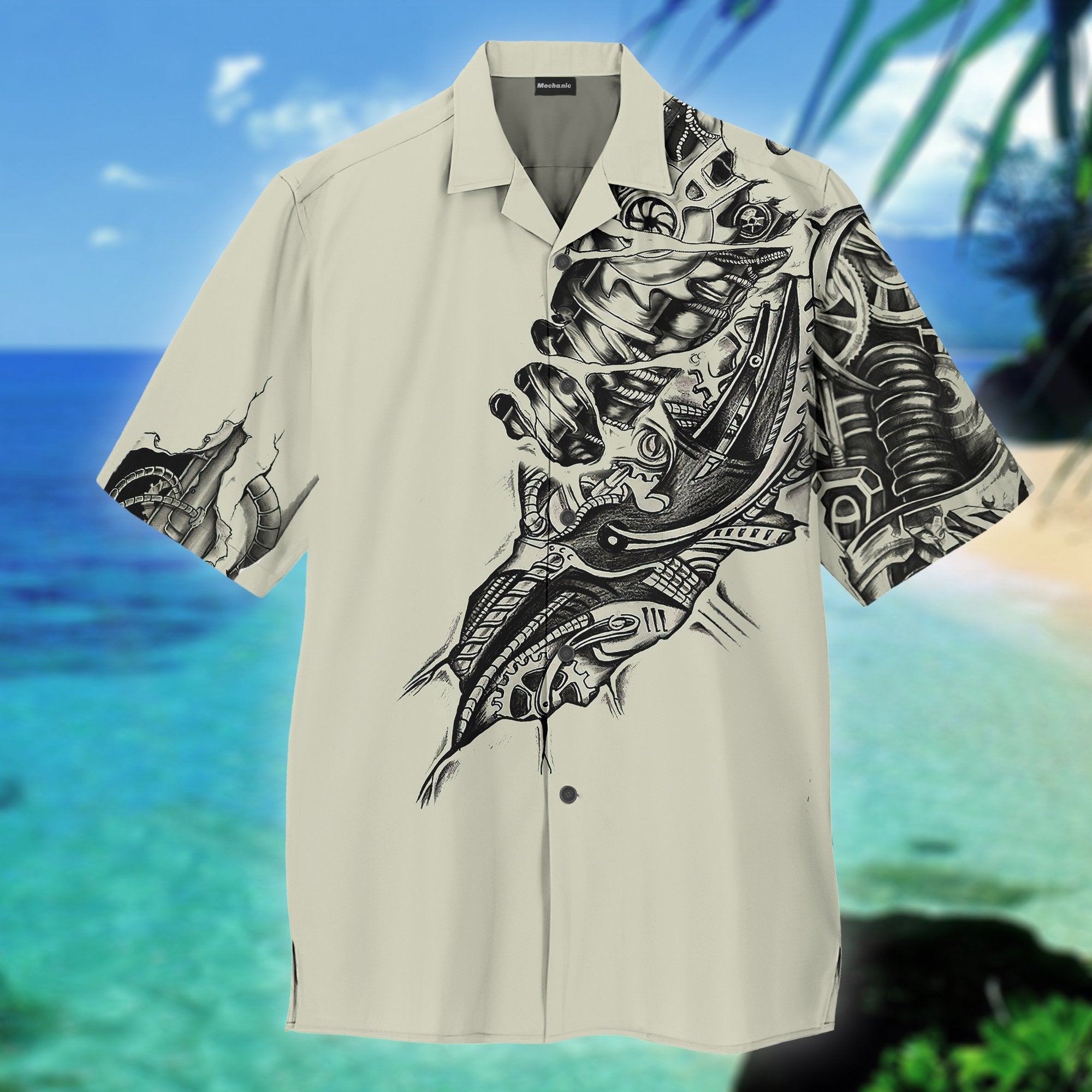 Awesome Mechanic Us Army Camo Hawaiian Shirt Pre13616