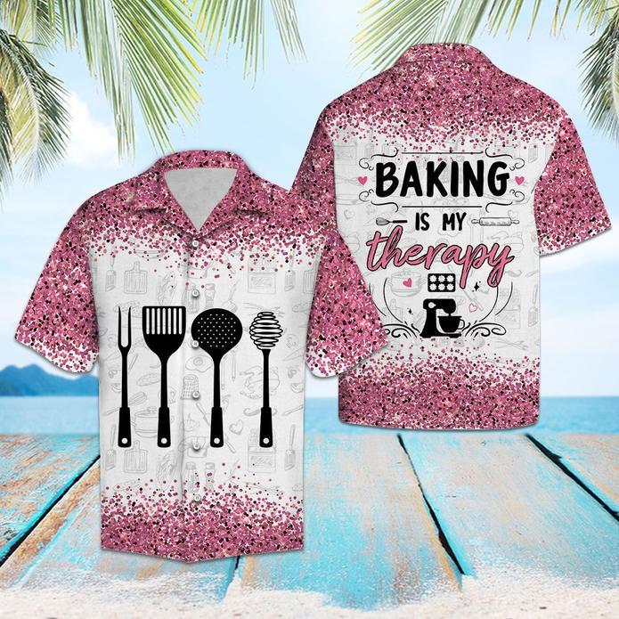 Baking Is My Therapy Hawaiian Shirt Pre10266 Baking Is My Therapy Hawaiian Shirt Pre10266