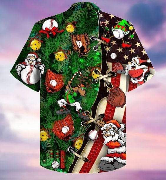 Baseball Christmas Hawaiian Shirt Pre13604 1 » Cool Gifts for You - Mfamilygift Baseball Christmas Hawaiian Shirt Pre13604 1