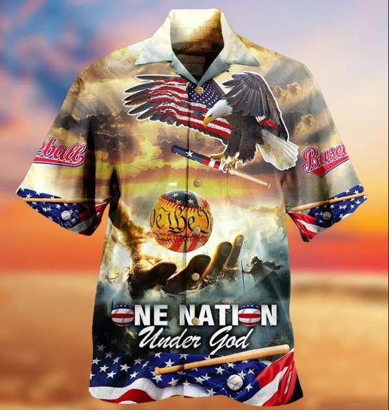 Baseball One Nation Under God Hawaiian Shirt Pre11541 Baseball One Nation Under God Hawaiian Shirt Pre11541