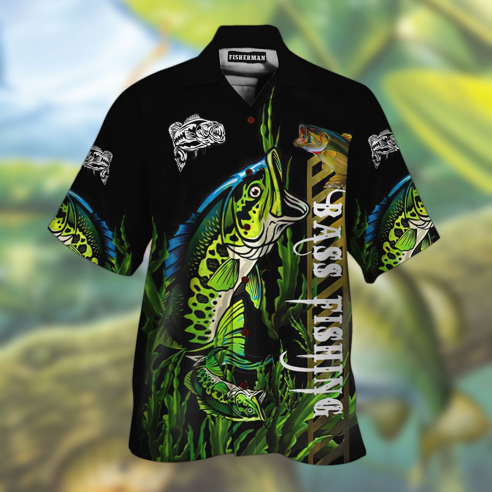 Bass Fish Hawaiian Shirt Pre11496 Bass Fish Hawaiian Shirt Pre11496