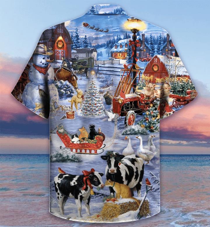 Beautiful Farm On Christmas Days Hawaiian Shirt Pre11970 1 » Cool Gifts for You - Mfamilygift Beautiful Farm On Christmas Days Hawaiian Shirt Pre11970 1
