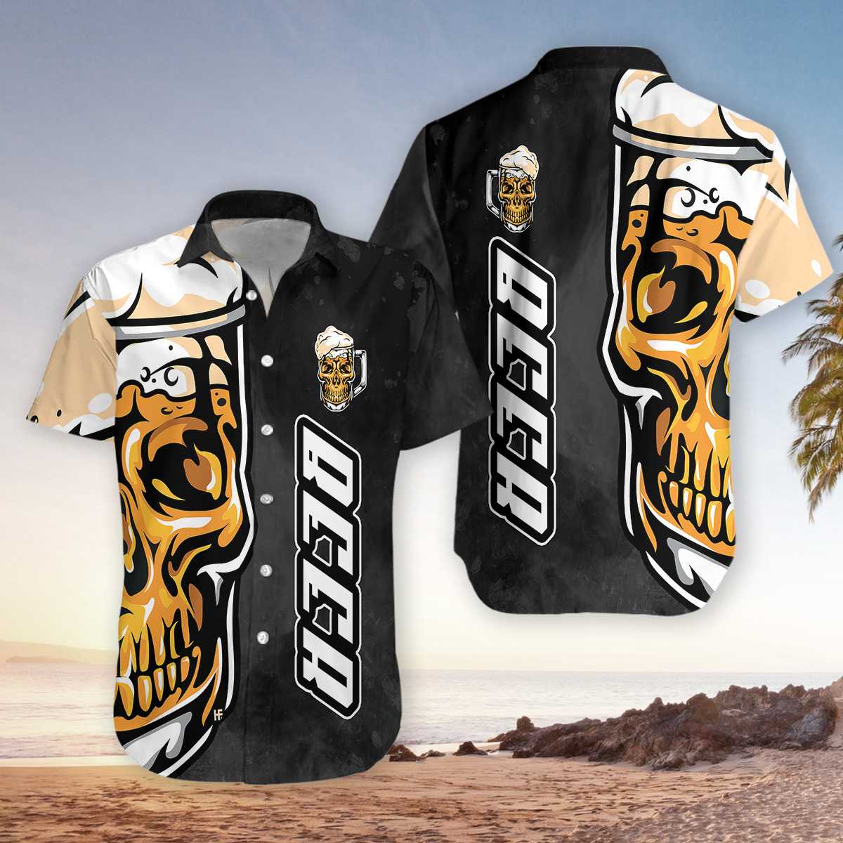 Beer Skull Hawaiian Shirt Pre13505 Beer Skull Hawaiian Shirt Pre13505