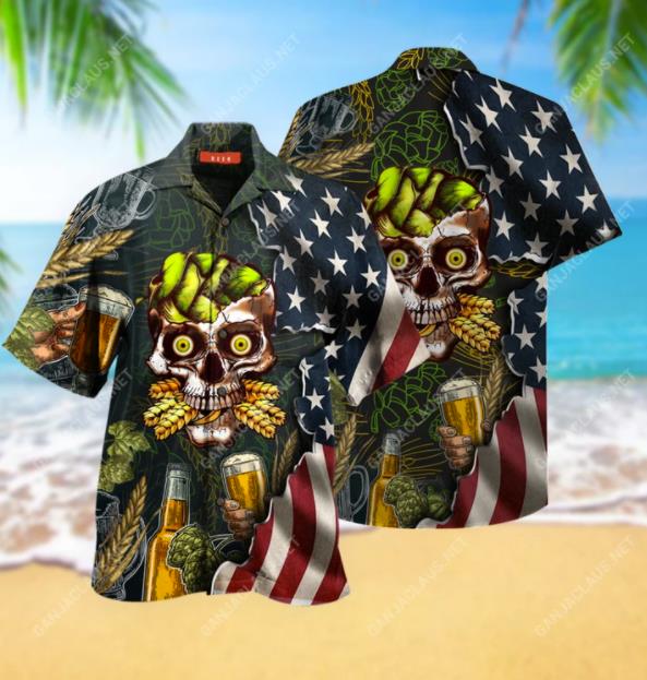 Beer Skull Hawaiian Shirt Pre13529 Beer Skull Hawaiian Shirt Pre13529