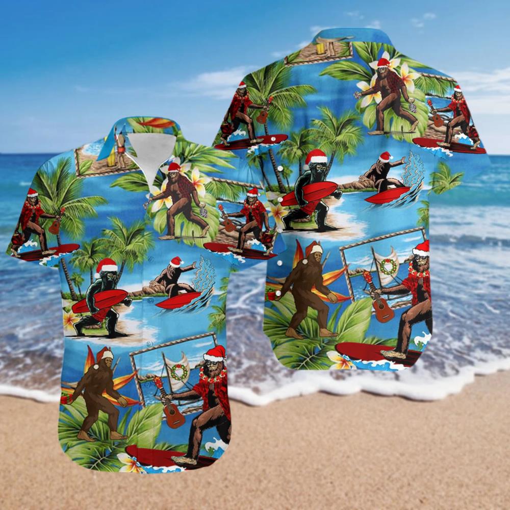 Bigfoot Camping Hawaiian Shirt Pre13509