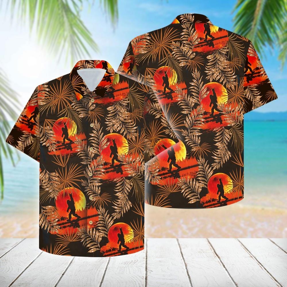 Bigfoot Cool Hawaiian Shirt Pre13472