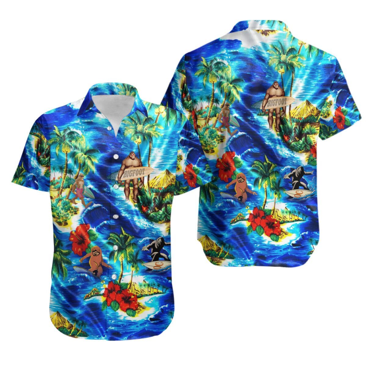 Bigfoot Hawaiian Shirt Pre13504