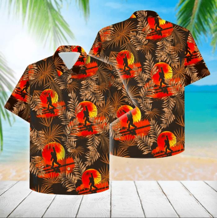 Bigfoot Red Moon Hawaiian Shirt Pre13506 Bigfoot Red Moon Hawaiian Shirt Pre13506
