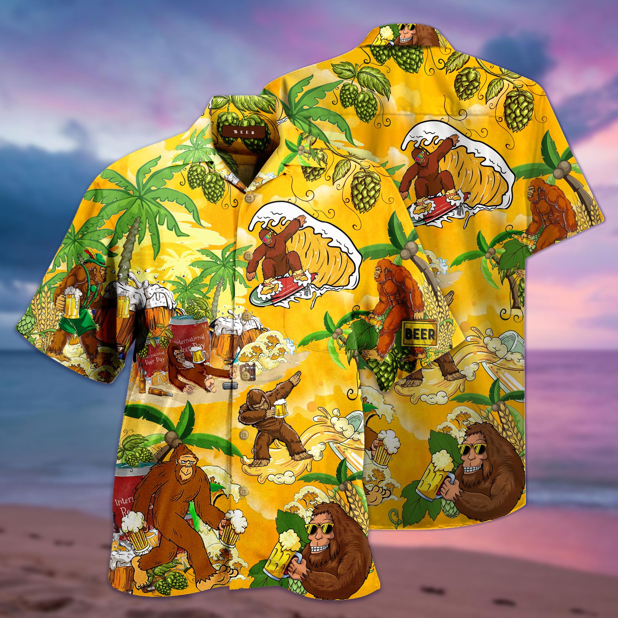 Bigfoot Summer Beer Hawaiian Shirt Pre13522