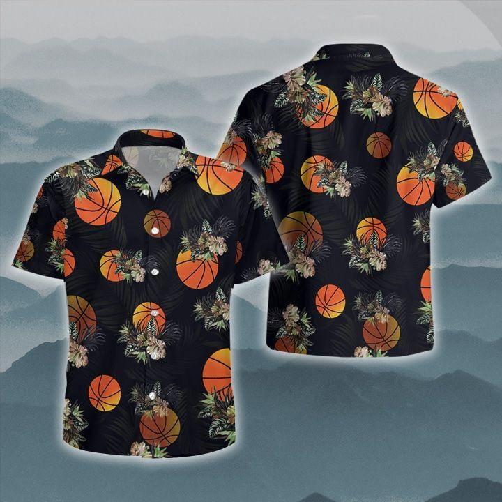 Black Basketball Hawaiian Shirt Pre13501