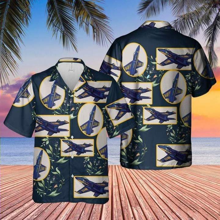 Blue Angels Us Navy Hawaiian Shirt Pre11474