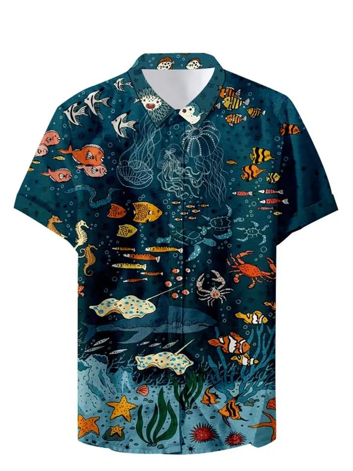 Blue Ocean Hawaiian Shirt Pre11080