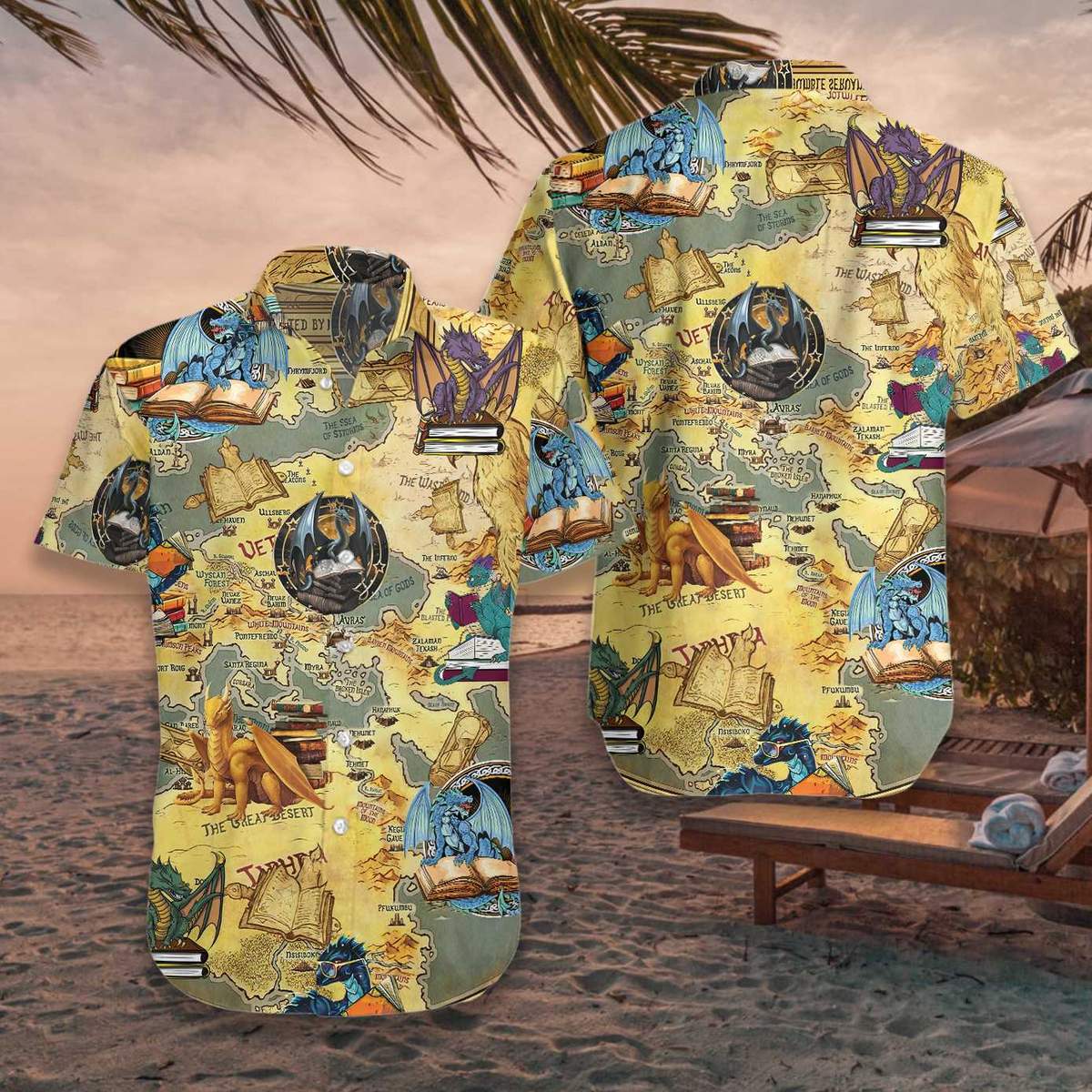 Books Dragon Hawaiian Shirt Pre13544
