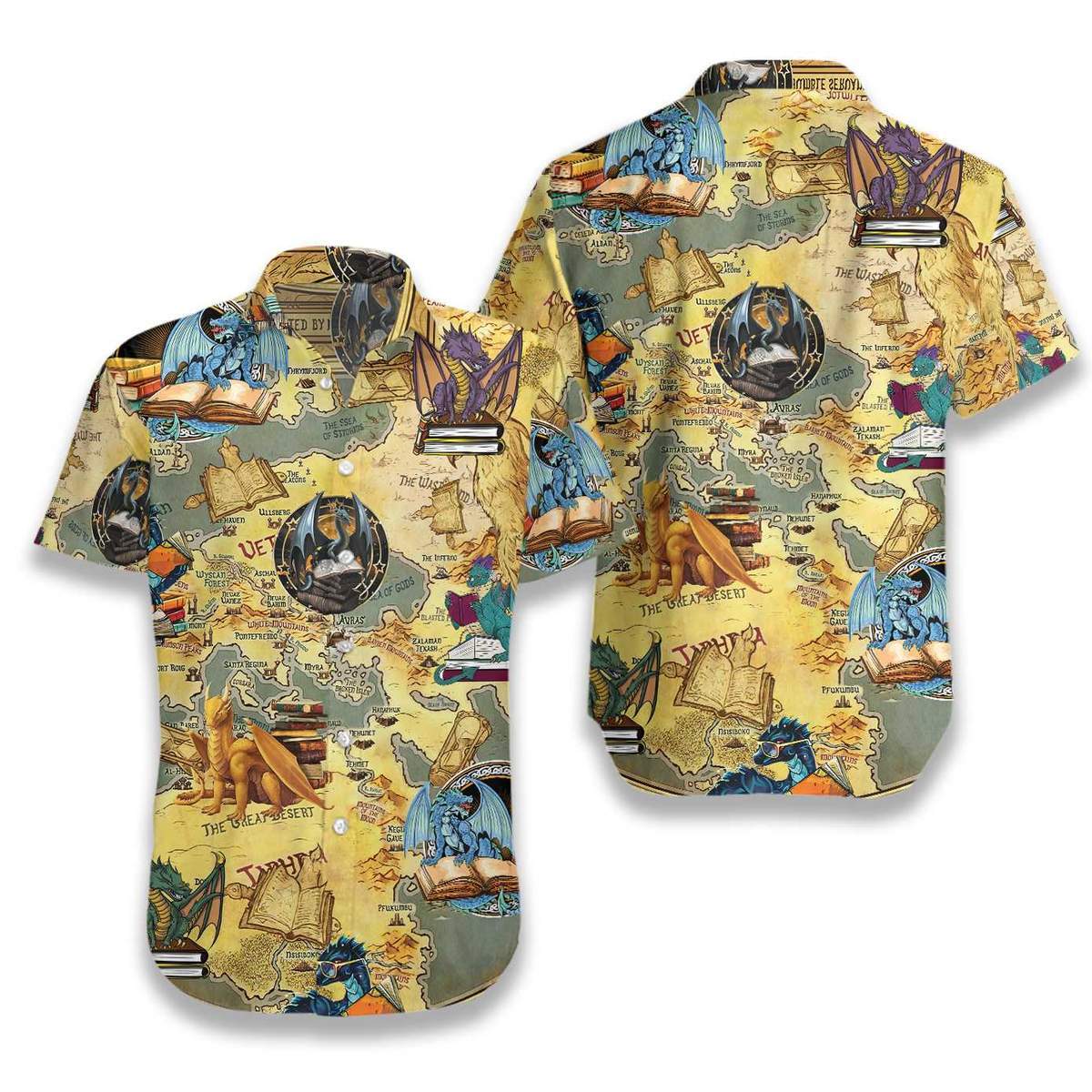 Books Dragon Hawaiian Shirt Pre13544 1 » Cool Gifts for You - Mfamilygift Books Dragon Hawaiian Shirt Pre13544 1