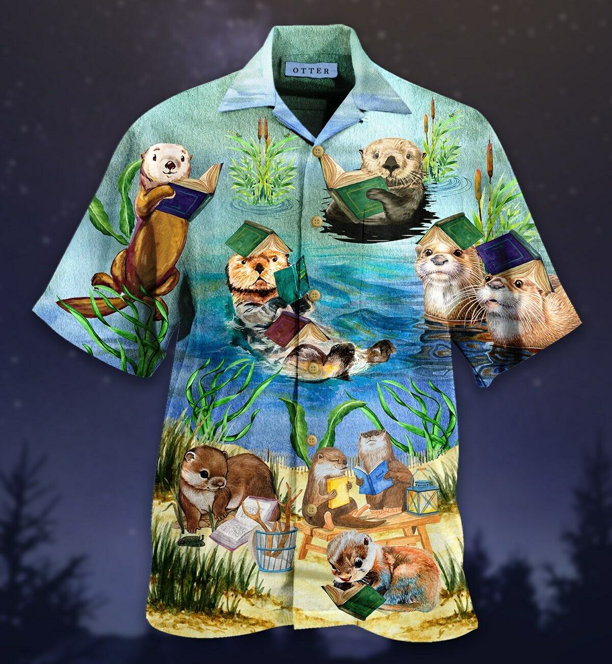 Books Make Otter Day Hawaiian Shirt Pre13497