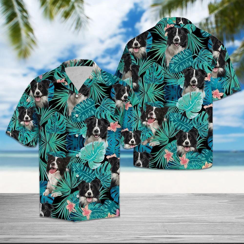 Border Collie Tropical Hawaiian Shirt Pre13486 Border Collie Tropical Hawaiian Shirt Pre13486