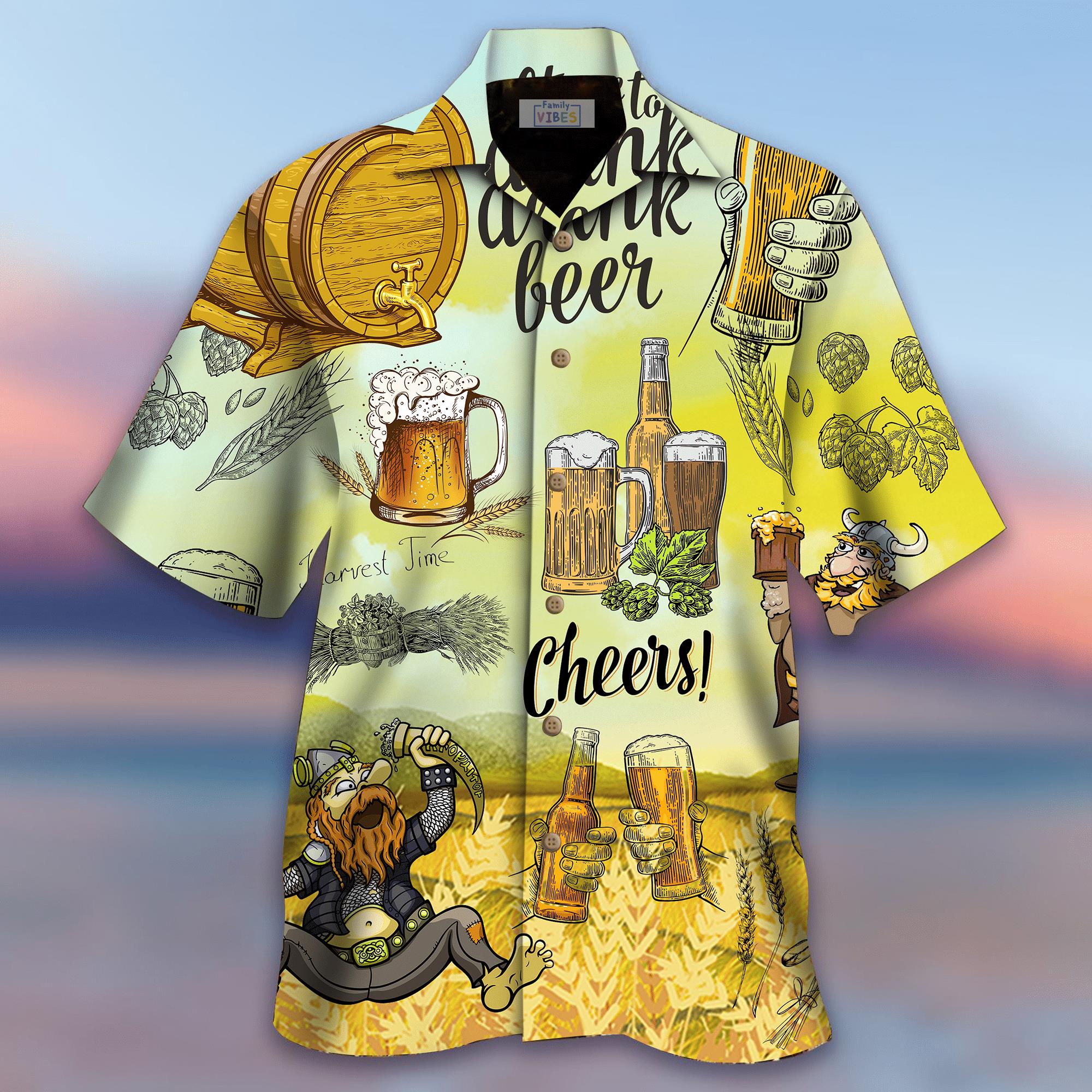 Born To Drink Beer Hawaiian Shirt Pre11620