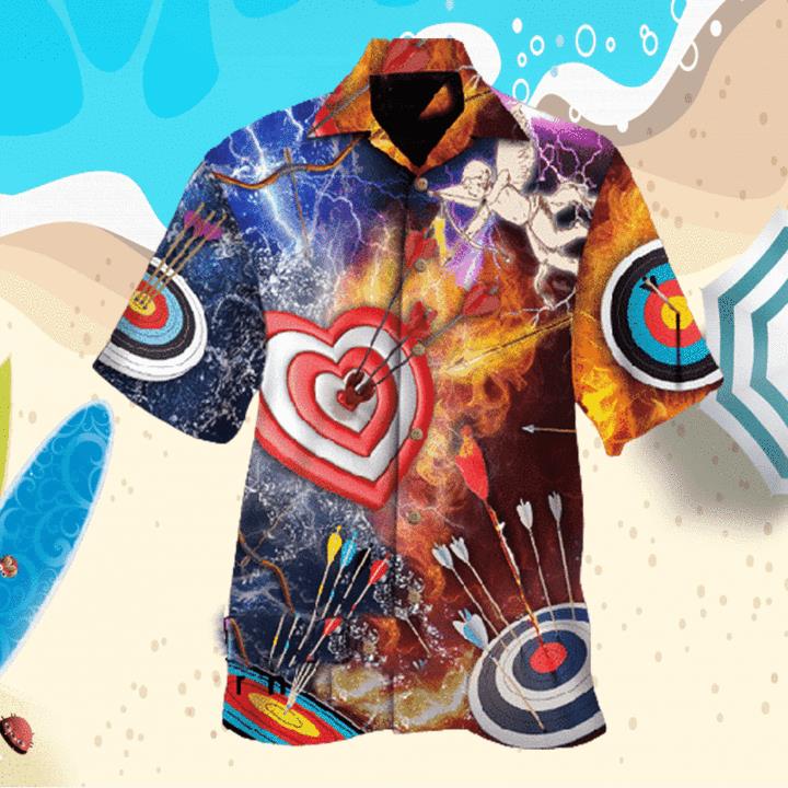 Born To Play Dart Heart With Cupid Hawaiian Shirt Pre13425 Born To Play Dart Heart With Cupid Hawaiian Shirt Pre13425