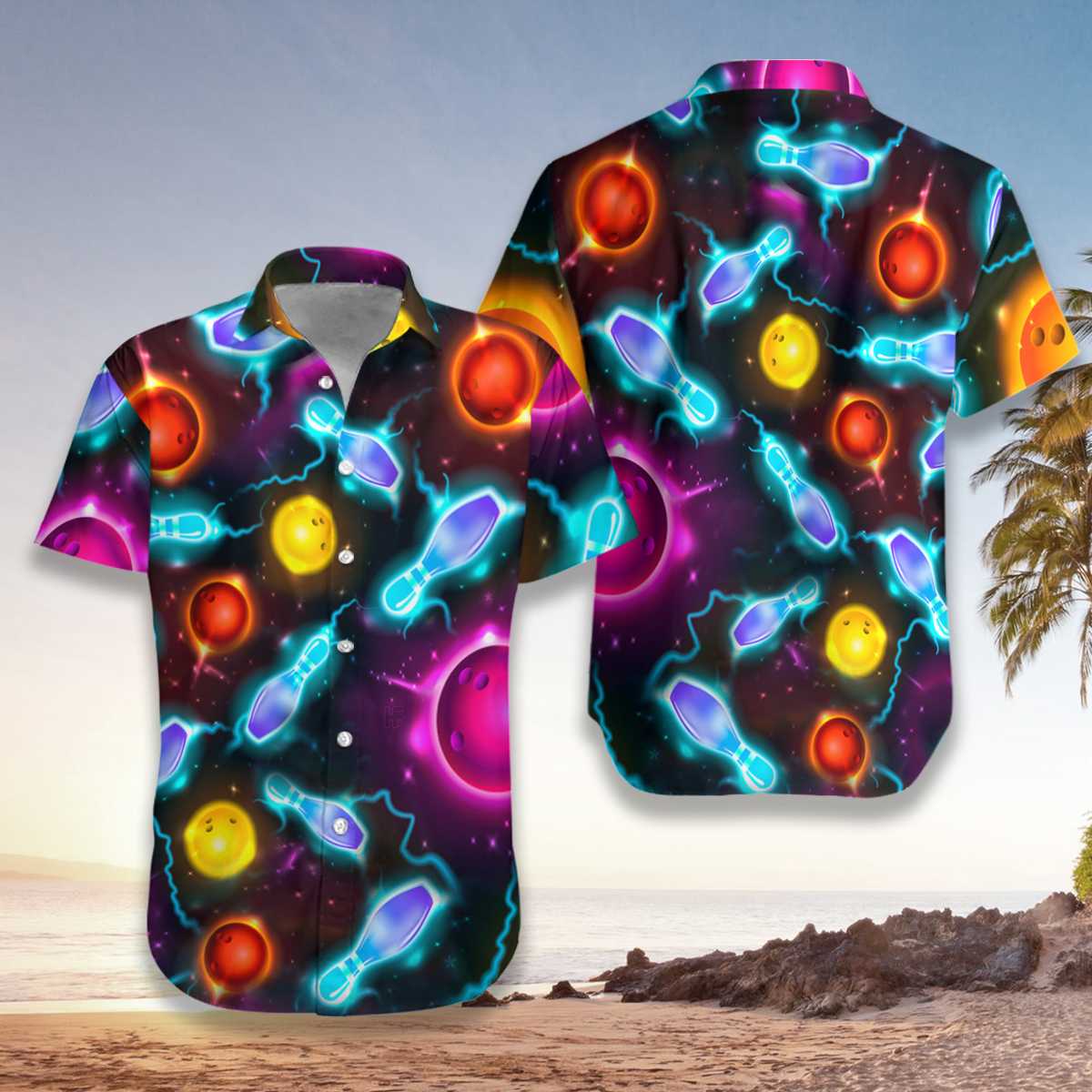 Bowling Space Color Hawaiian Shirt Pre11024
