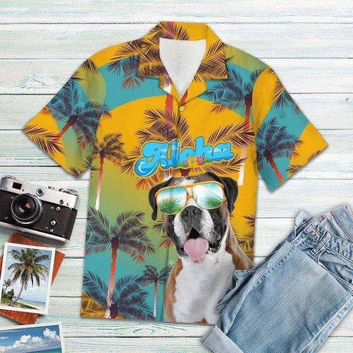Boxer Dog Hawaiian Shirt Pre11469