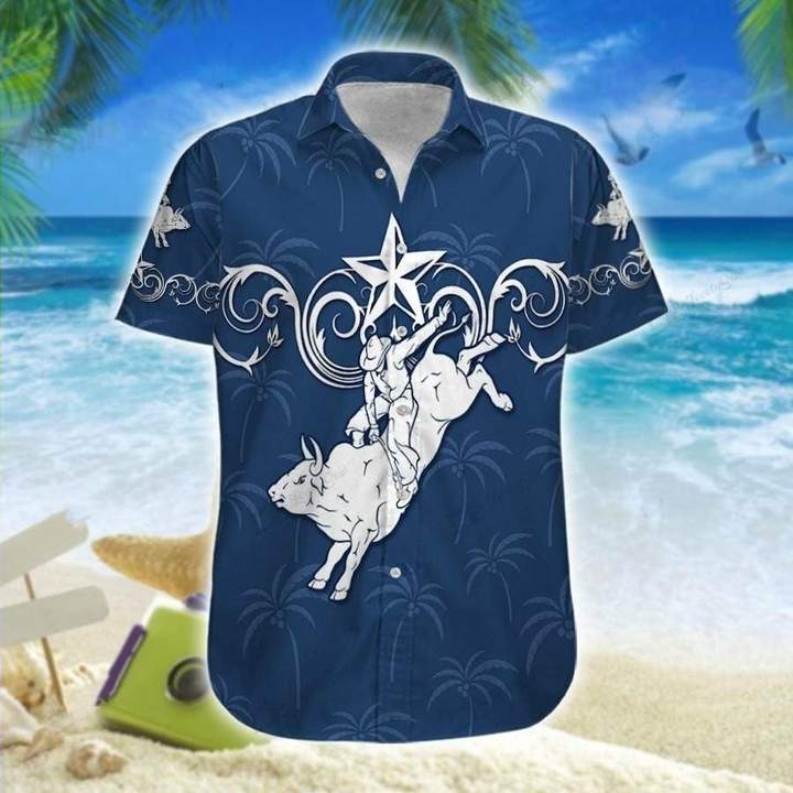 Bull Riding Western Hawaiian Shirt Pre10986 Bull Riding Western Hawaiian Shirt Pre10986