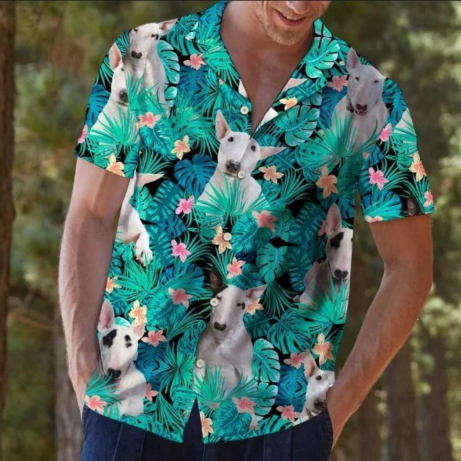 Bull Terrier Tropical Hawaiian Shirt Pre13401 Bull Terrier Tropical Hawaiian Shirt Pre13401