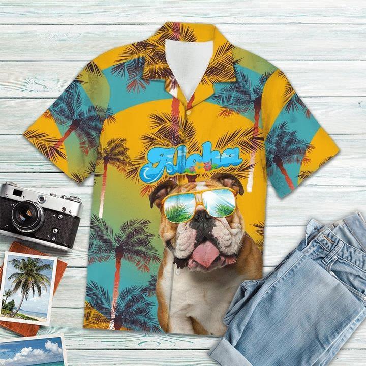 Bulldog Christmas Hawaiian Shirt Pre13446 Bulldog Christmas Hawaiian Shirt Pre13446