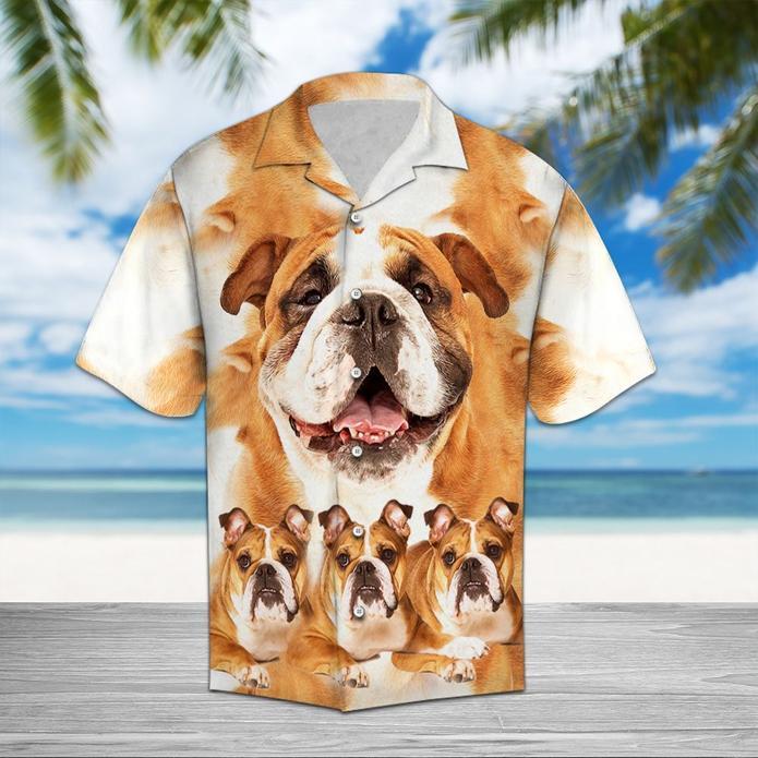 Bulldog Hawaiian Shirt Pre10636