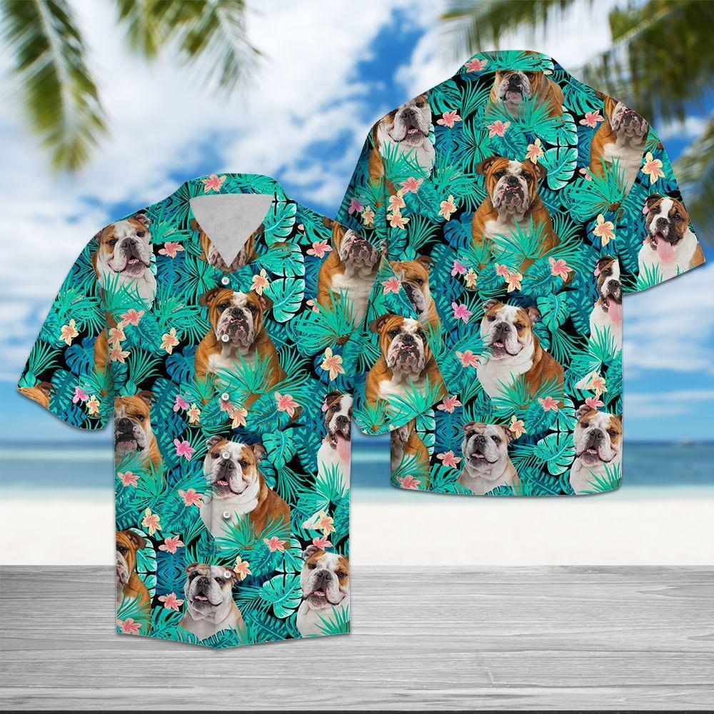 Bulldog Hawaiian Shirt Pre13407