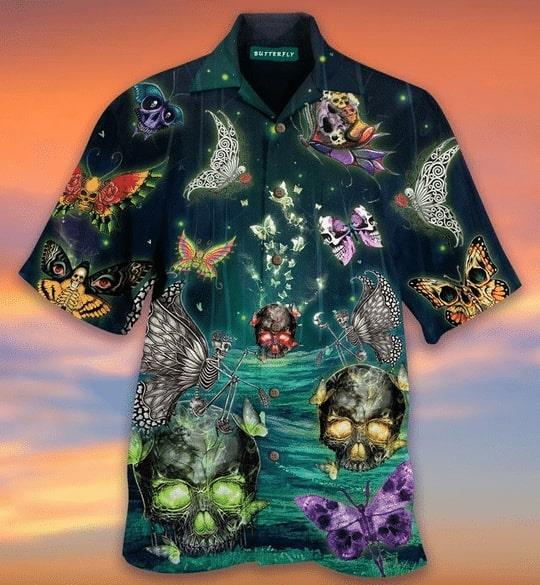Butterfly Skull Hawaiian Shirt Pre10116 Butterfly Skull Hawaiian Shirt Pre10116